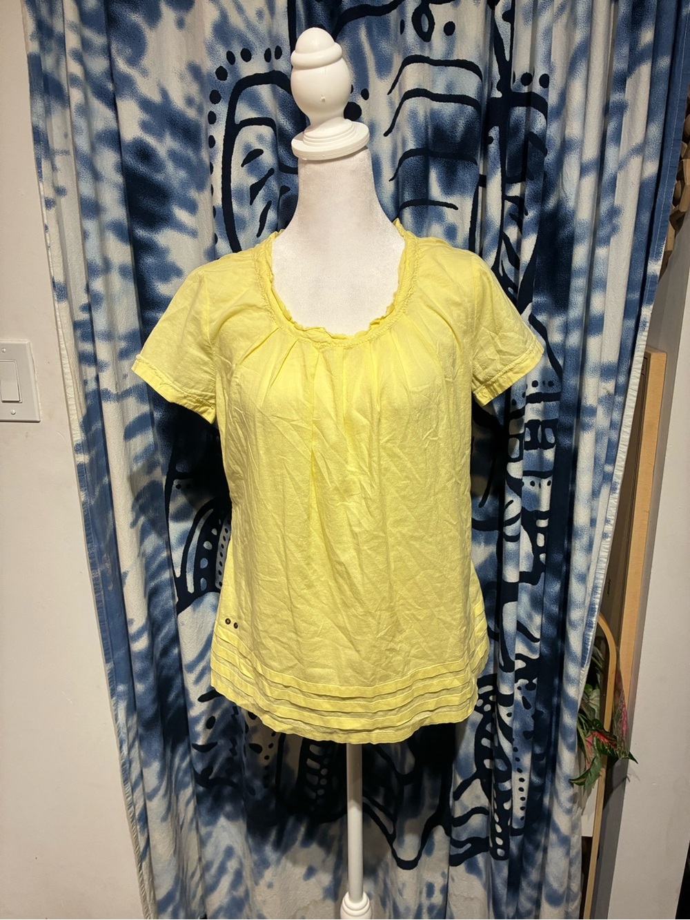 Converse Yellow Short-Sleeve Scoop Neck Peasant Tee
